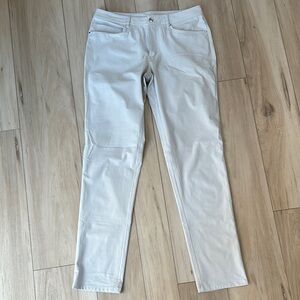Lululemon commission pant (abc trouser) light cream/grey